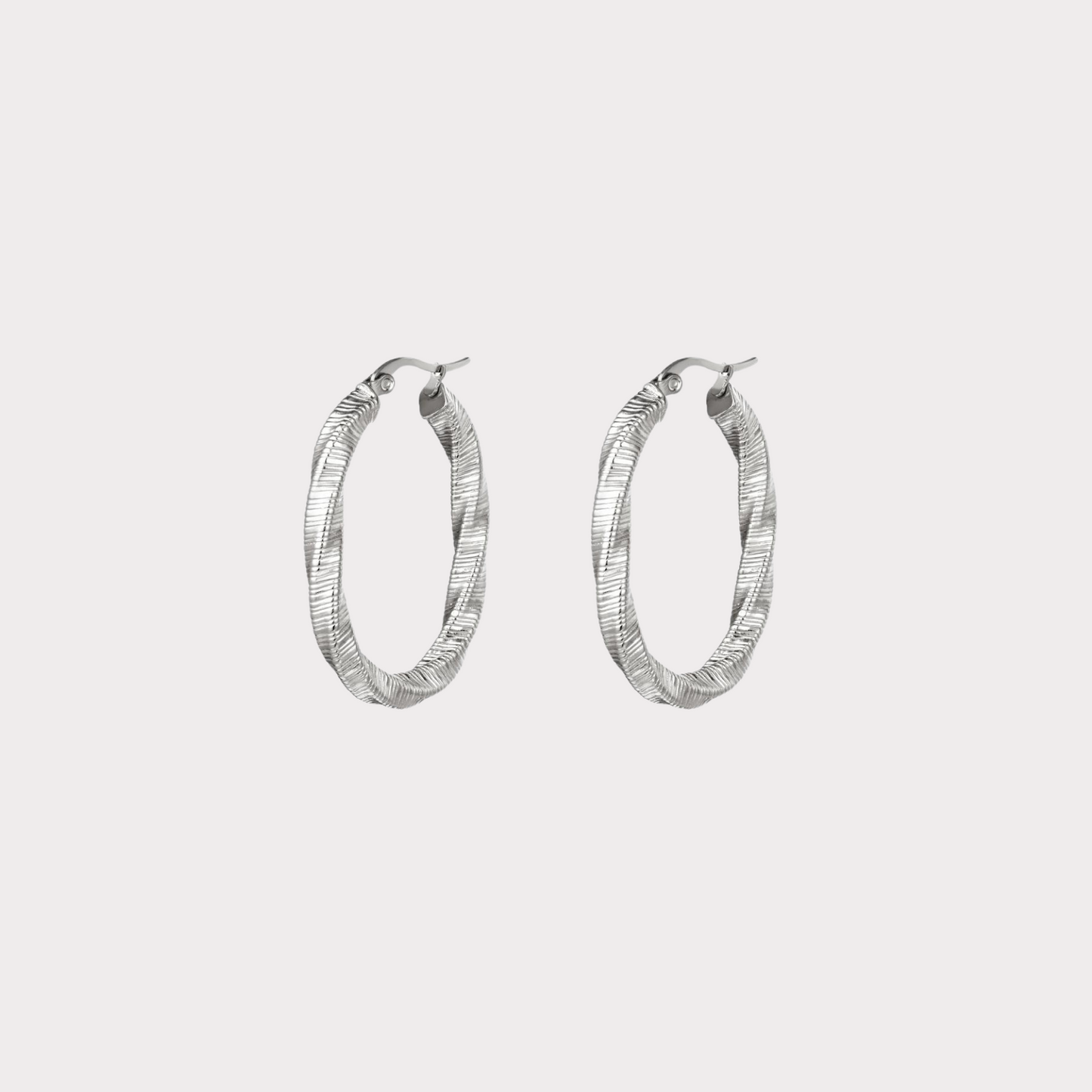 Oval Twisted hoops