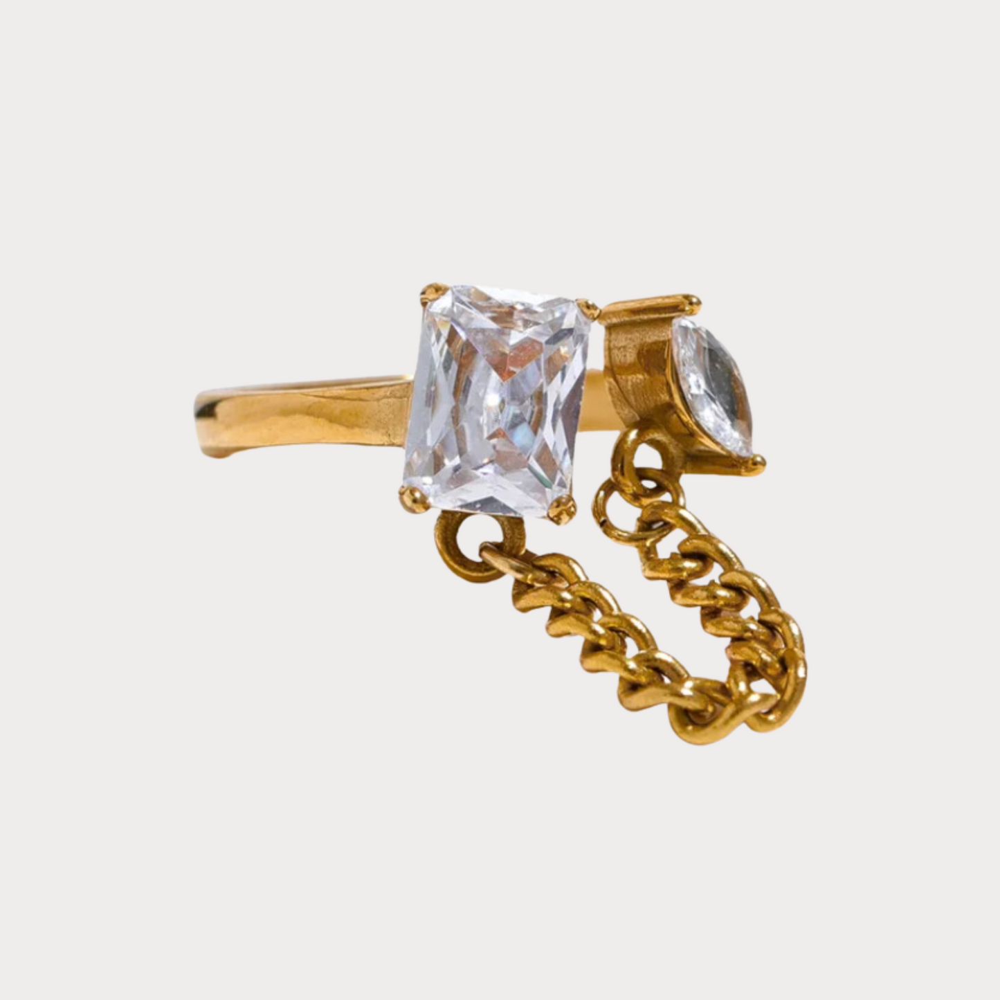 Double Stone and chain ring (Adjustable)