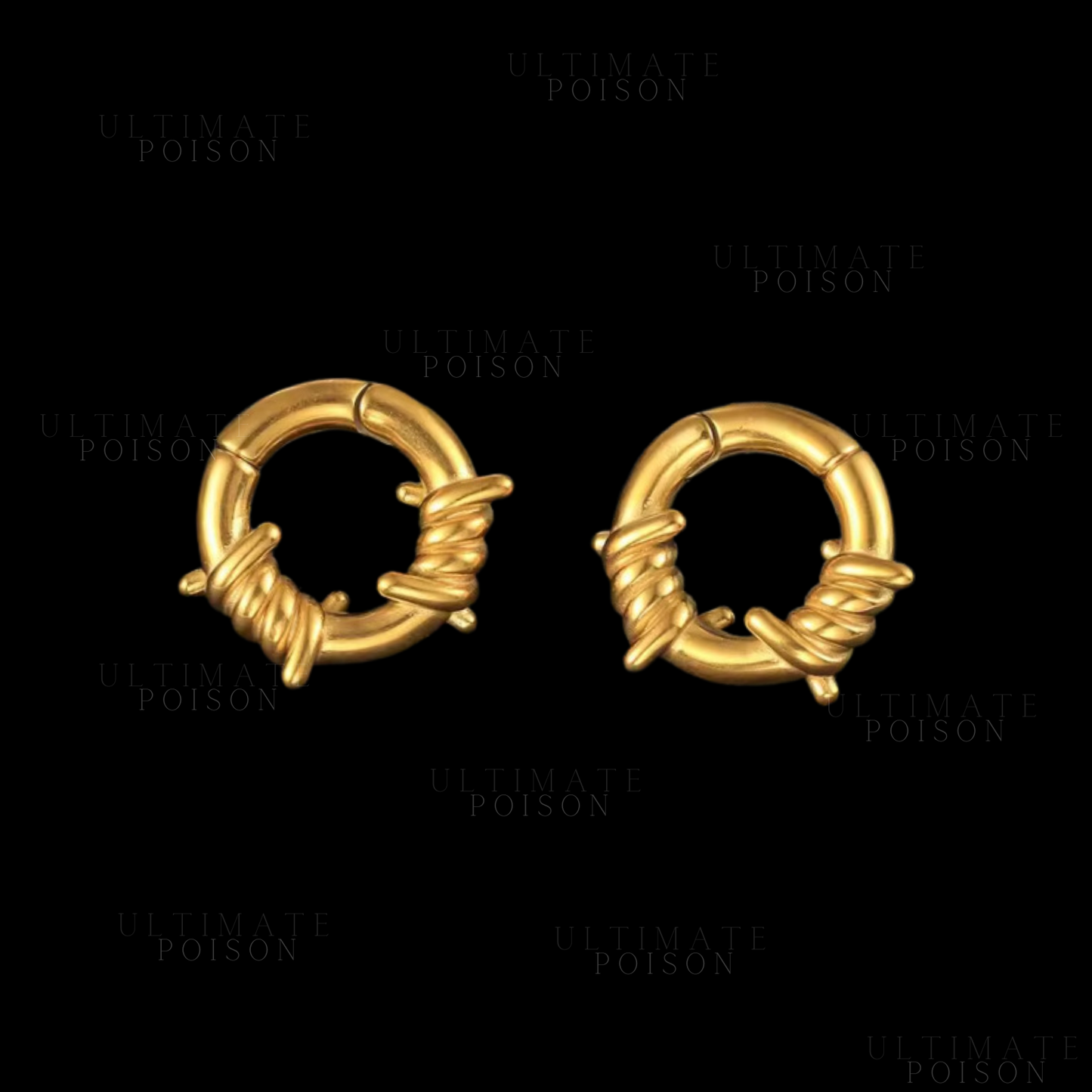 Barb Wire Hoop Ear weights