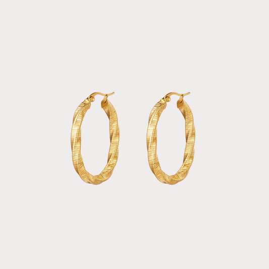 Oval Twisted hoops