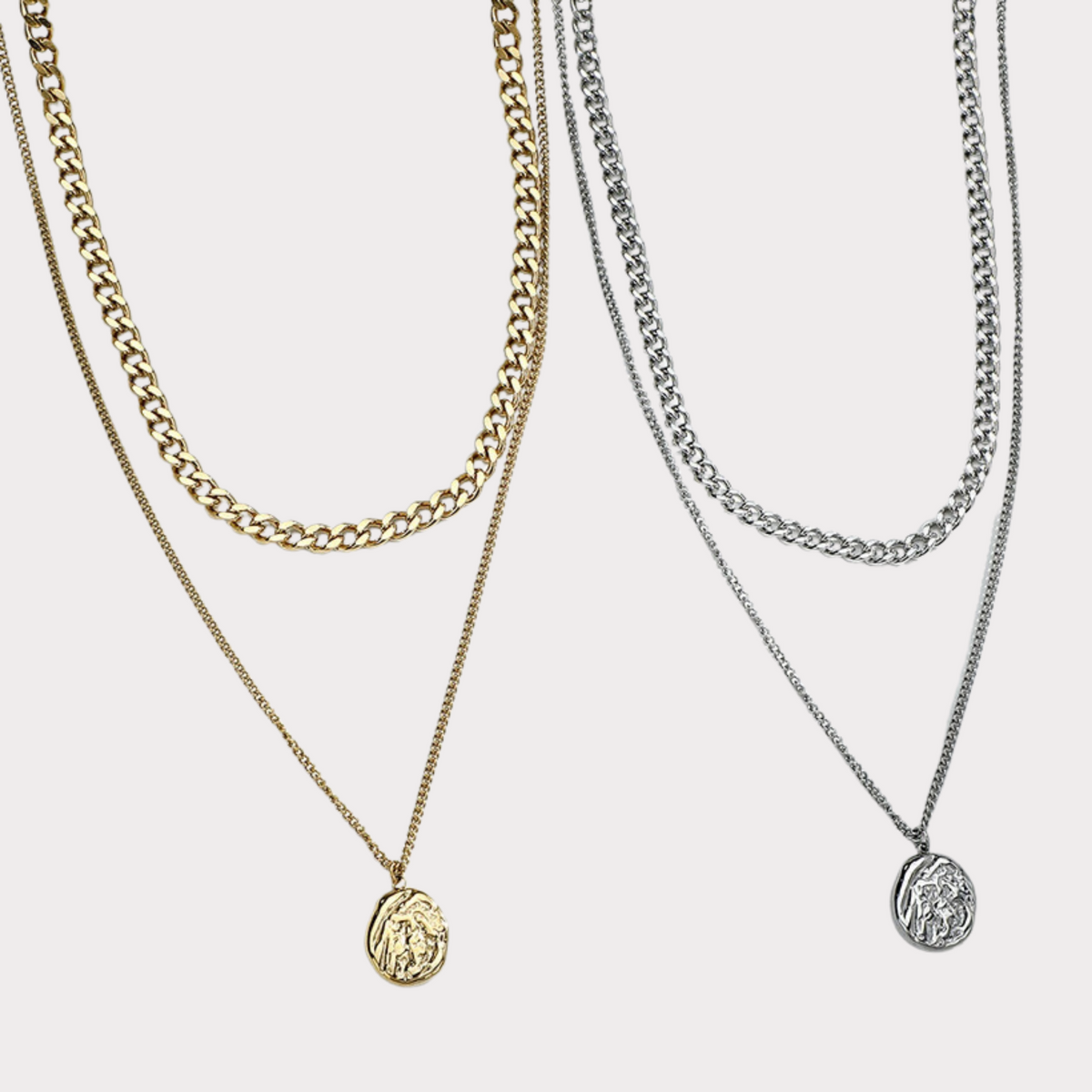 Fingerprint Layered Necklace