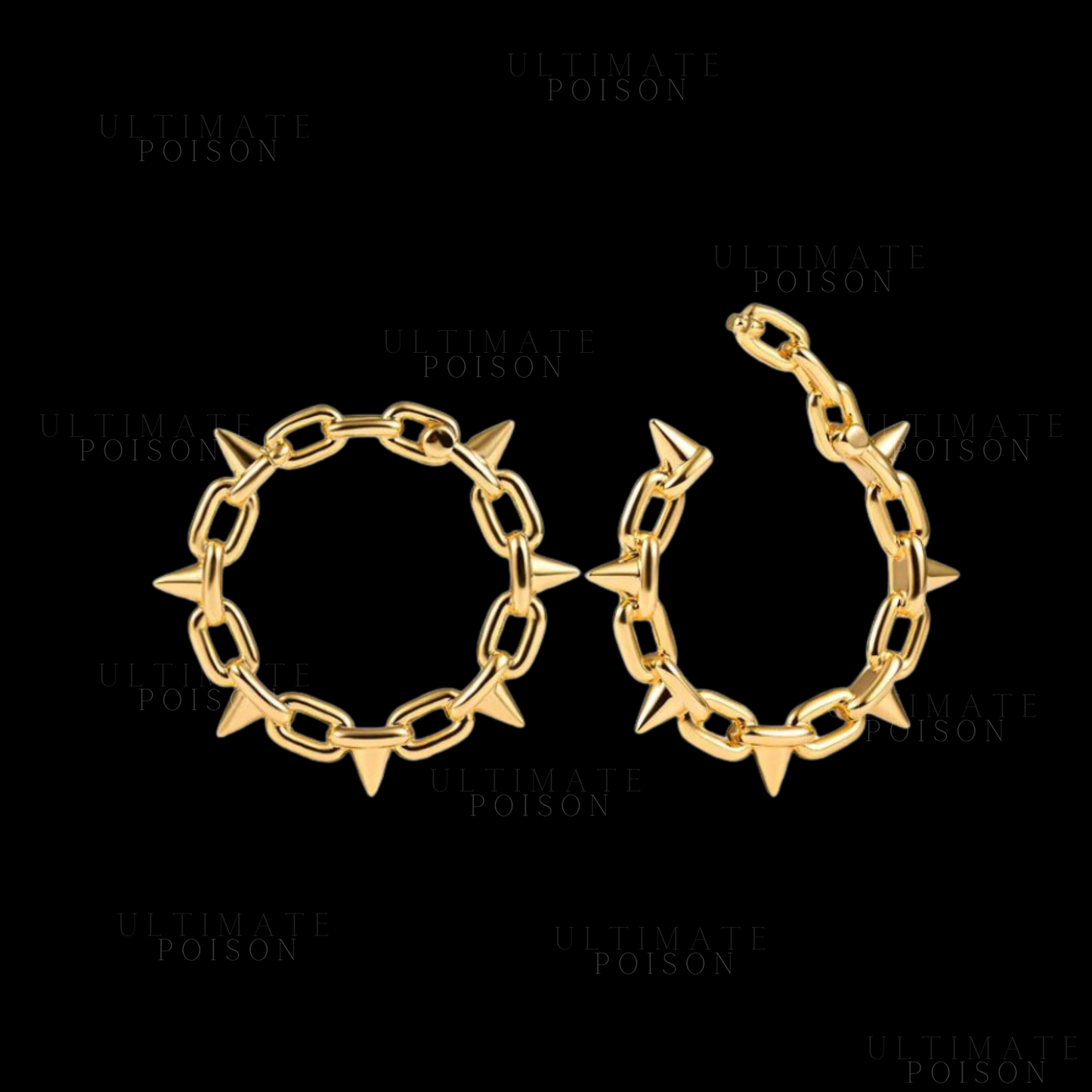 Pierced chain ear weights